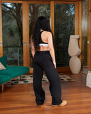RADIANT SWEATPANTS OPEN LEG BLACK