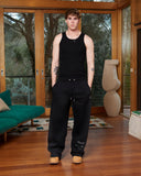 RADIANT SWEATPANTS OPEN LEG BLACK