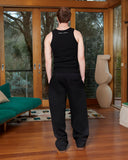 RADIANT SWEATPANTS OPEN LEG BLACK