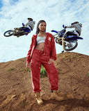 LEGACY ZIP HOODIE WASHED CARMINE