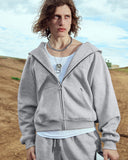 LEGACY ZIP HOODIE GREY MARLE