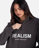 IDOL HALF ZIP SWEATER ASPHALT