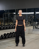 REALISM X DERRIMUT GYM R+D BABY TEE BLACK