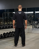 REALISM X DERRIMUT GYM MUSCLE BEACH TEE STONE WASHED BLACK