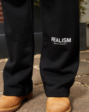 HEAVEN LOGO SWEATPANTS OPEN LEG BLACK