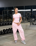 REALISM X DERRIMUT GYM R+D BABY TEE BABY PINK