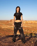 SCRIPT BABY TEE BLACK