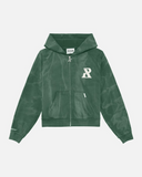 LEGACY ZIP HOODIE WASHED MOSS
