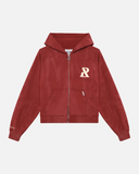 LEGACY ZIP HOODIE WASHED CARMINE