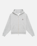 REALISM X DERRIMUT GYM OLD SCHOOL PUMP ZIP HOODIE GREY MARLE