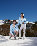 GLIMMER LOGO ZIP HOODIE POWDER BLUE