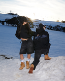 GLIMMER LOGO HOODIE BLACK ICE