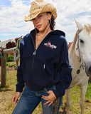 STRIDE ZIP HOODIE NAVY