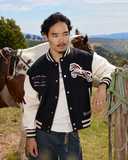 HORSE LETTERMAN JACKET BLACK