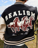 HORSE LETTERMAN JACKET BLACK