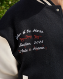 HORSE LETTERMAN JACKET BLACK