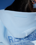 GLIMMER LOGO ZIP HOODIE POWDER BLUE