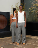 HEAVEN LOGO SWEATPANTS OPEN LEG COOL GREY