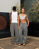 HEAVEN LOGO SWEATPANTS OPEN LEG COOL GREY