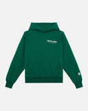 BACK LOGO HOODIE PINE GREEN