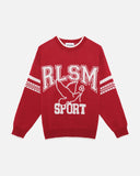 SPORTY LINES KNIT SWEATER RED