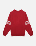SPORTY LINES KNIT SWEATER RED