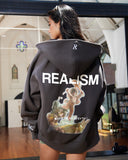REALM OF ANGELS ZIP HOODIE ASPHALT
