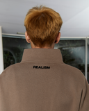 ELITE HALF ZIP SWEATER TAUPE