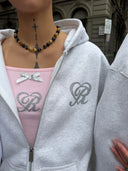 REAL LOVE ZIP HOODIE SNOW MARLE
