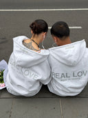 REAL LOVE ZIP HOODIE SNOW MARLE