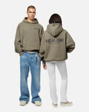 HEAVEN LOGO REFLECTIVE HOODIE CEMENT