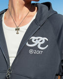 APOLLO ZIP HOODIE SLATE