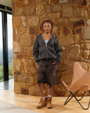 RADIANT ZIP HOODIE ASPHALT