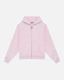 GLIMMER LOGO ZIP HOODIE POWDER PINK