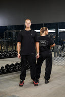 REALISM X DERRIMUT GYM OLD SCHOOL ECHO SWEATPANTS BLACK