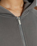 RADIANT ZIP HOODIE COOL GREY