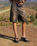 VIVANT DENIM SHORTS TINTED MUD