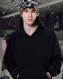 GLIMMER LOGO HOODIE BLACK