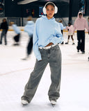 GLIMMER LOGO HOODIE POWDER BLUE