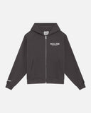 HEAVEN LOGO ZIP HOODIE ASPHALT