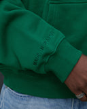 STUDIO ZIP HOODIE PINE GREEN