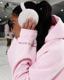 GLIMMER LOGO HOODIE POWDER PINK