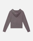 VIVANT KNIT ZIP HOODIE CHARCOAL