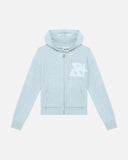VIVANT KNIT ZIP HOODIE POWDER BLUE